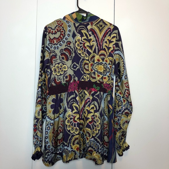 SOLD Johnny Was Silk Tunic Top - Picture 2 of 6